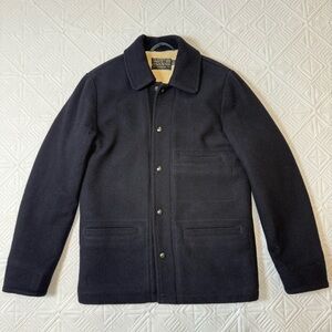 J. Crew Wool Sherpa Lined Skiff Jacket Size S Navy